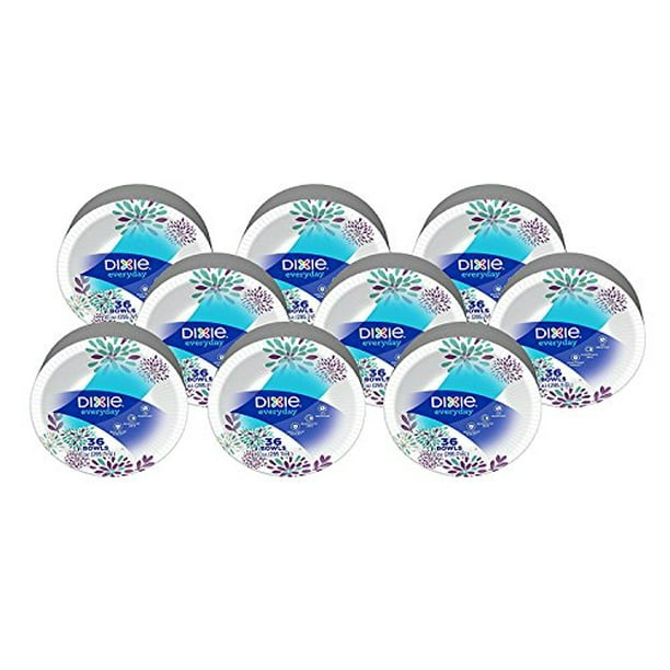 10 oz Dixie Everyday Disposable Paper Bowls 324 Count Product Printed
